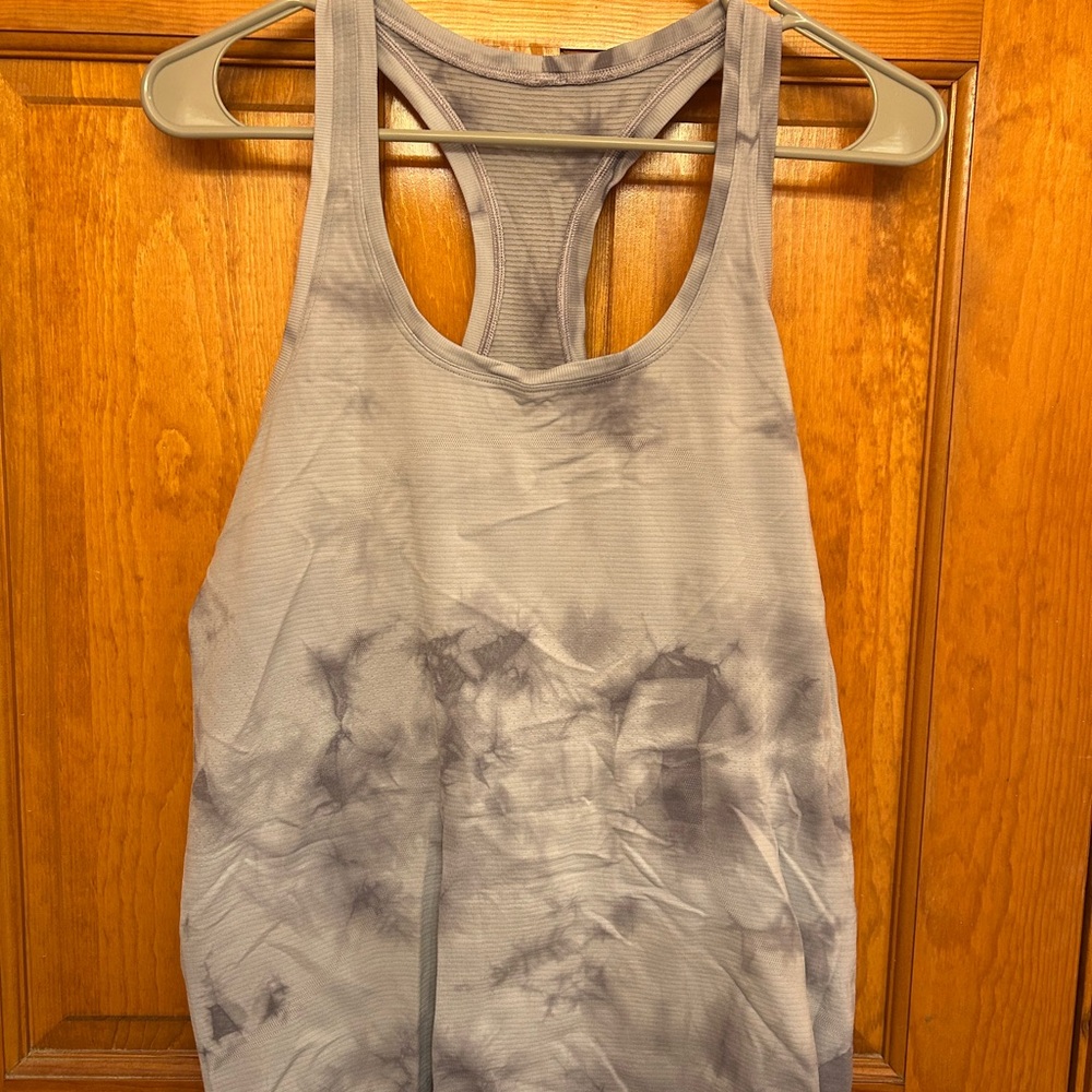 Gray Tie-Dye Women's Tank Top